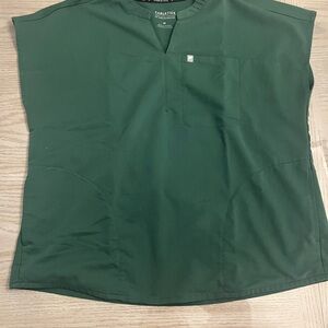 Fabletics Hunter Green Scrub Set - Top and Bottom in Women Size Medium Petite